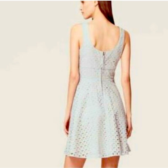 LOFT -ANN TAYLOR Light Blue Eyelet Mini Dress - Picture 8 of 8